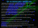 First Rough Draft 0 -  Top 10 Cybersecurity Threats for 2018
