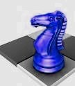 knight chess blue