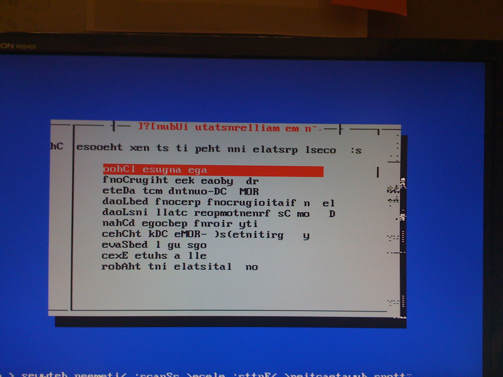 Ubuntu 8 SPARC edition problem jumbled text at install-img_0070jpg