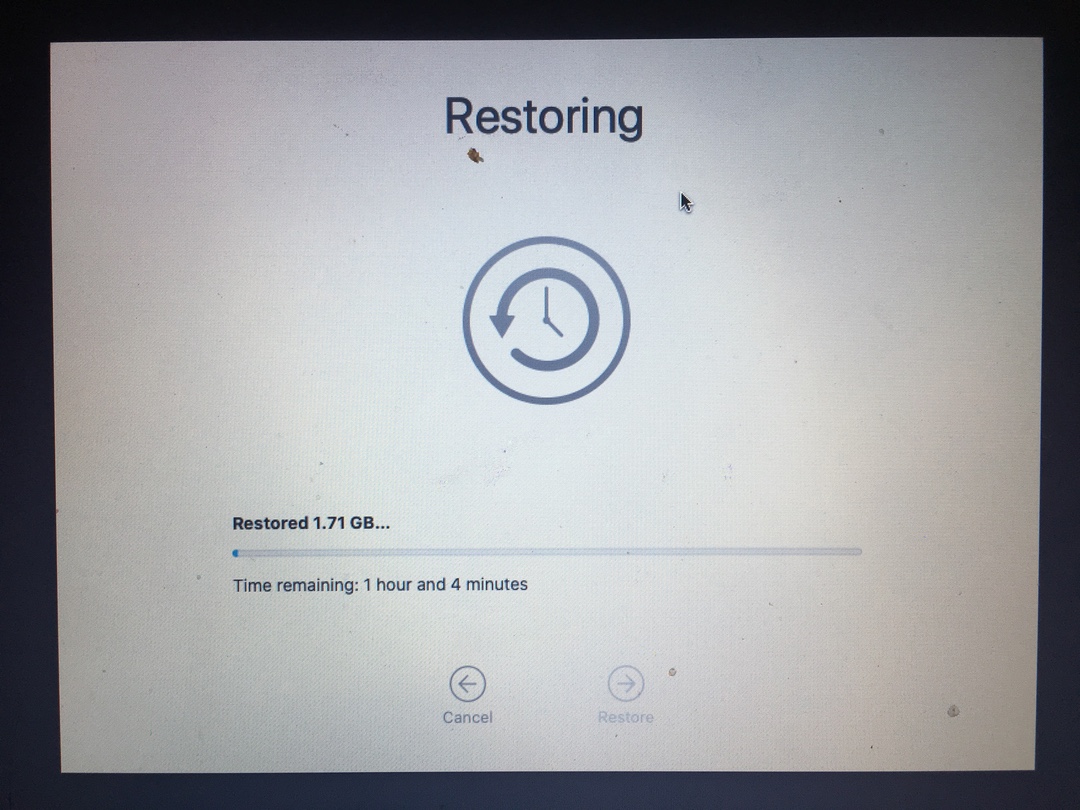Attempting to Restore MacOS