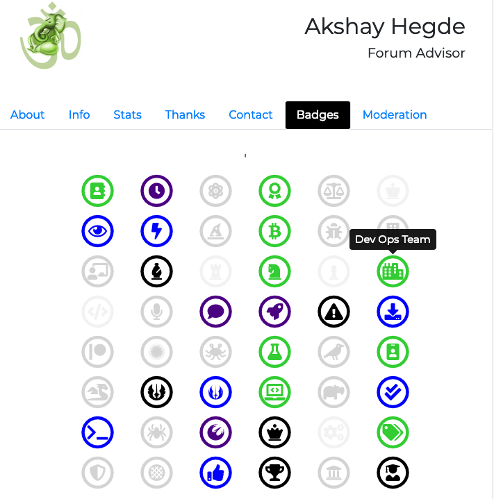 Akshay's Web Dev Ops Badge (Green) for Building New Forum MySQL Query