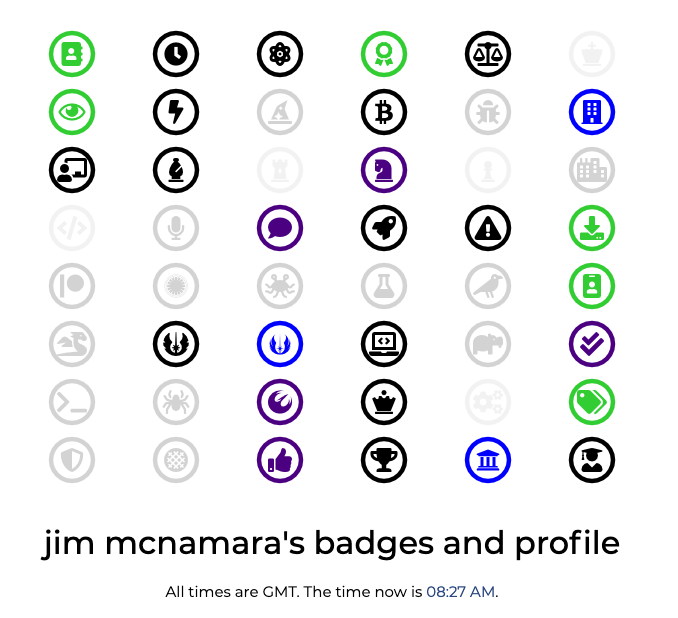 Jim's New "Non Coding Admin" Badge